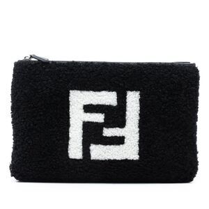 Fendi Shearling Ff Flat Pouch